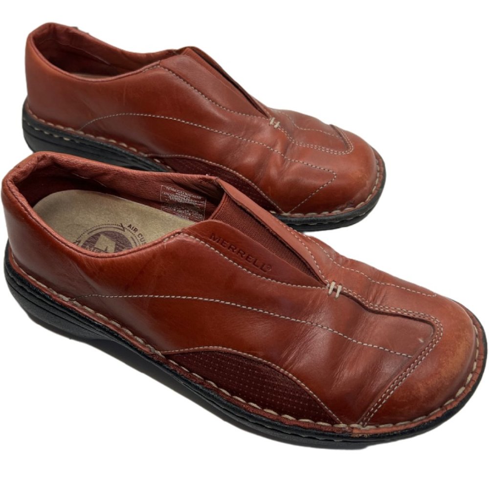 Merrell Tetra Flex Women's Leather Comfort Slip On Shoes, Size 7